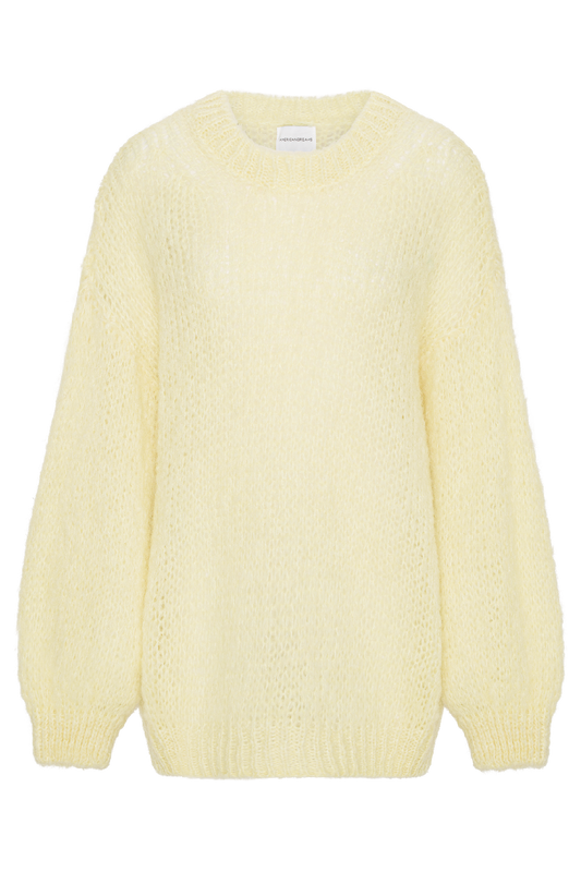 Pepper Round Neck Pullover Light Yellow