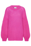Pepper Round Neck Pullover Neon Pink