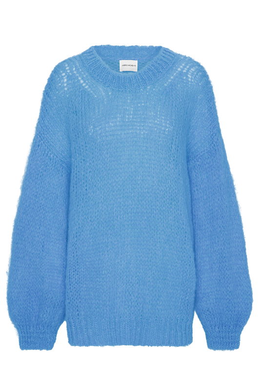 Pepper Round Neck Pullover Sky Blue