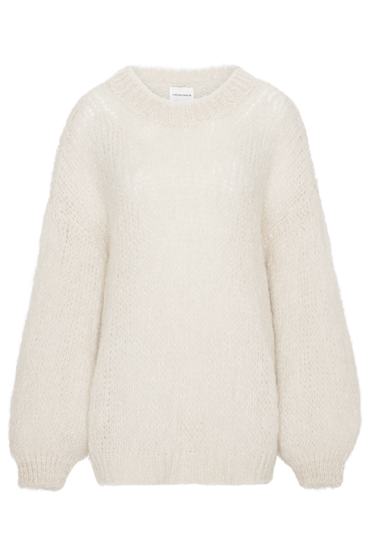Pepper Round Neck Pullover White