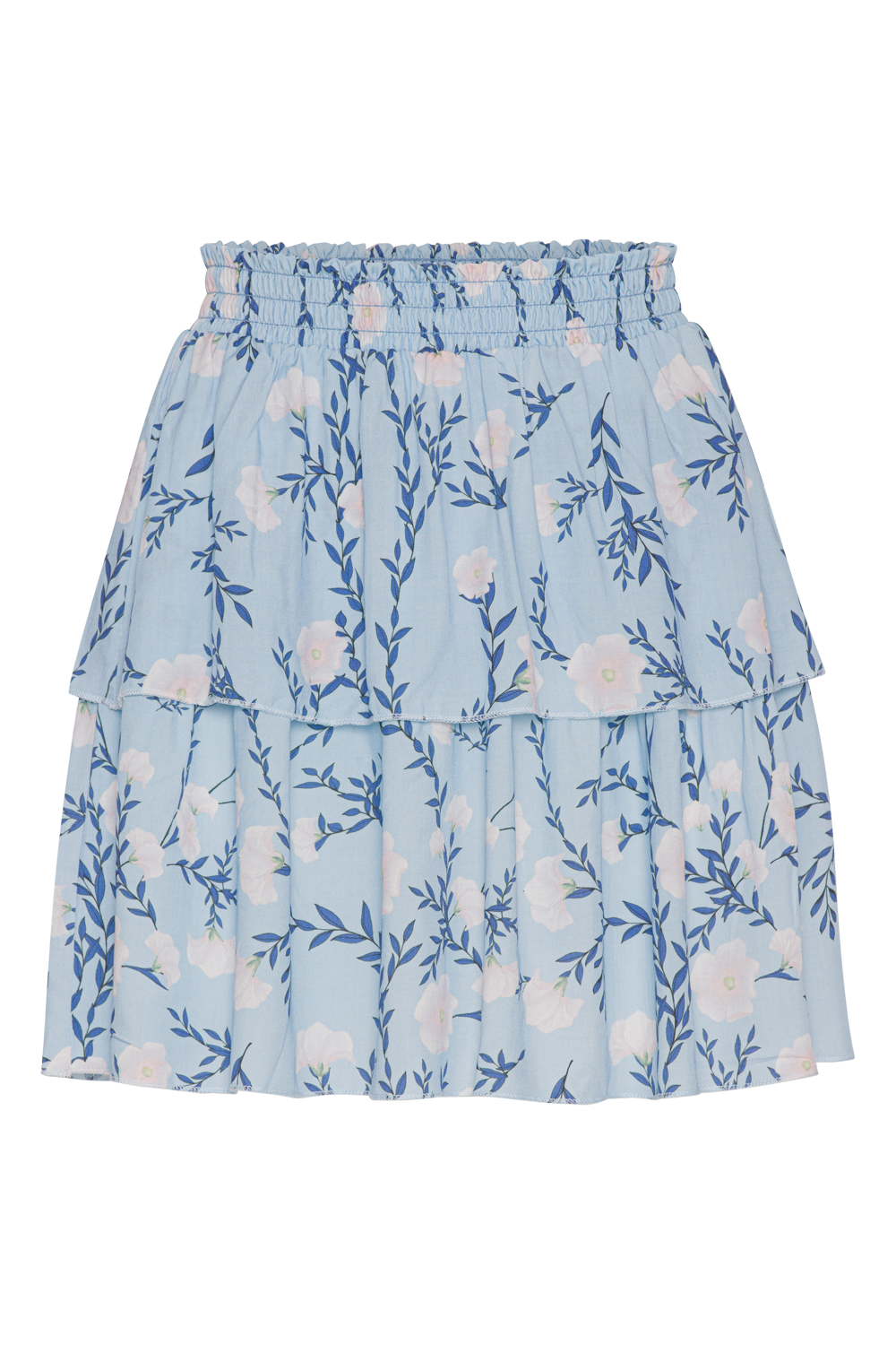 Sally Short Skirt Light Blue Flower