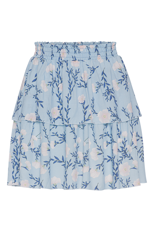 Sally Short Skirt Light Blue Flower