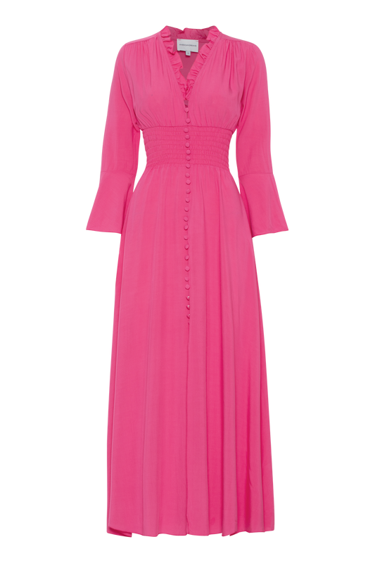 Sally Long Dress Pink Solid