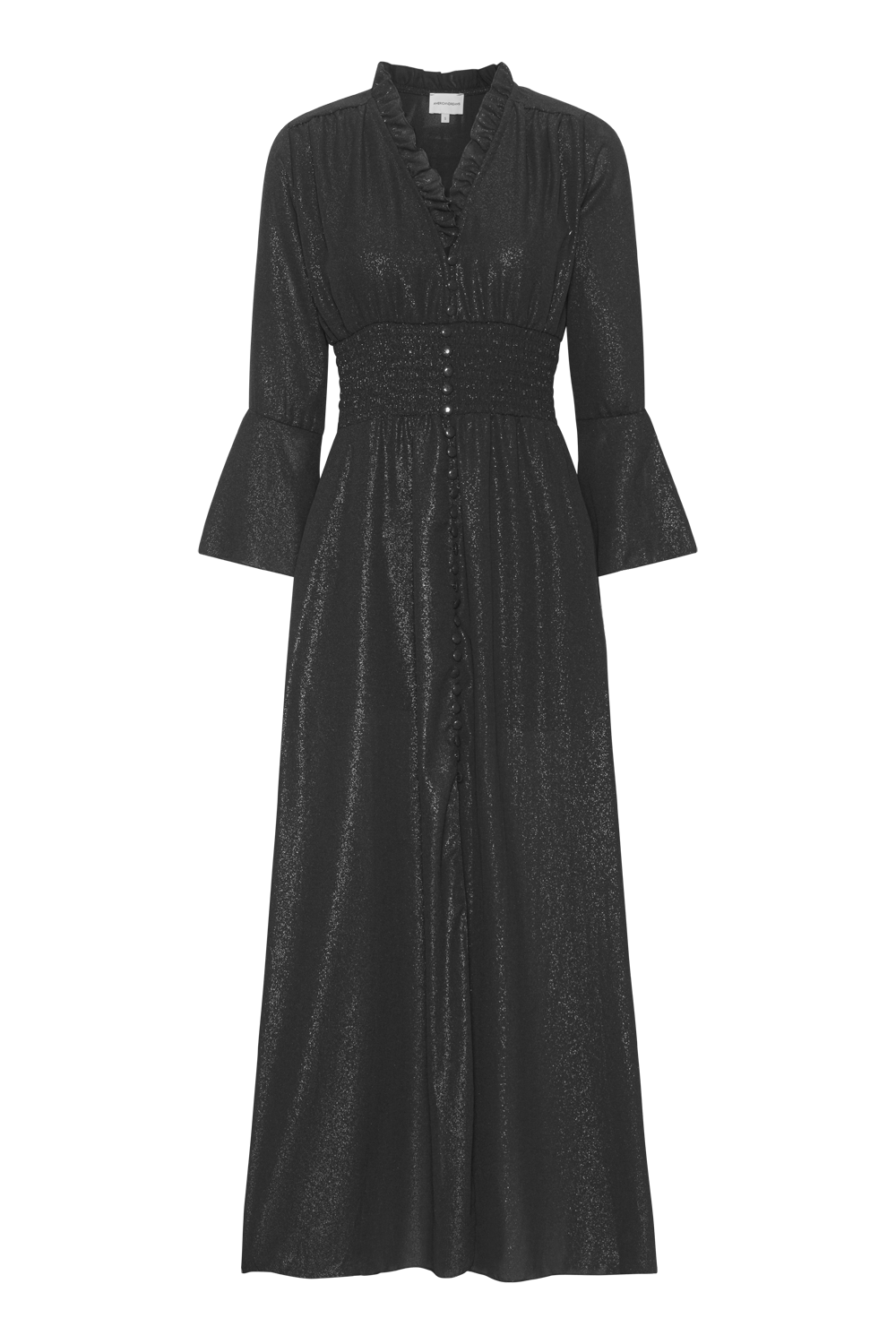 Sally Long Shimmer Dress Black - Sample
