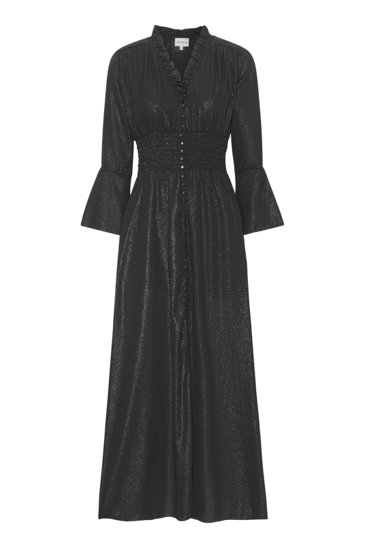 Sally Long Shimmer Dress Black - Sample