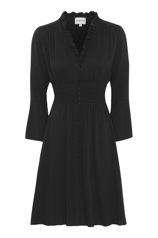 Sally Short Dress Black Solid