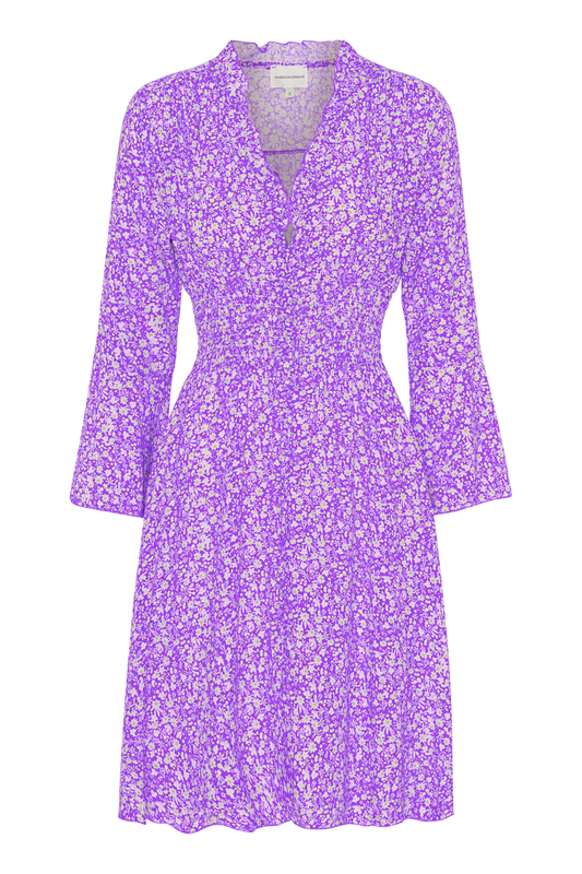 Sally Short Dress Lilac Flower