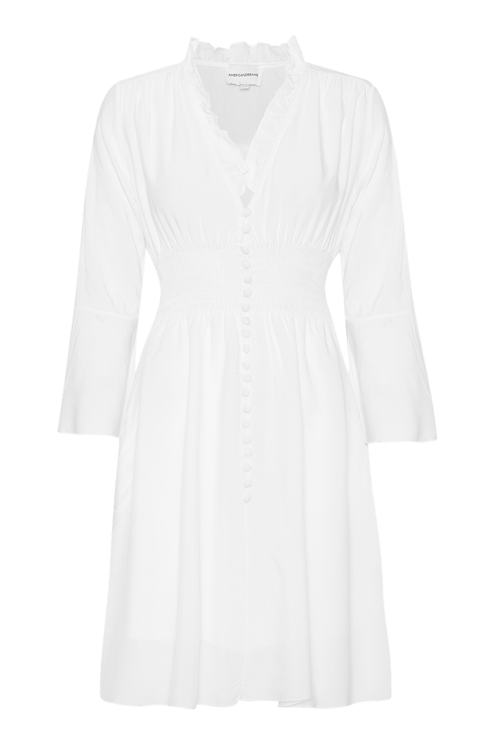 Sally Short Dress Solid White
