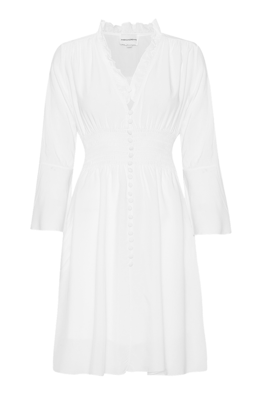 Sally Short Dress Solid White