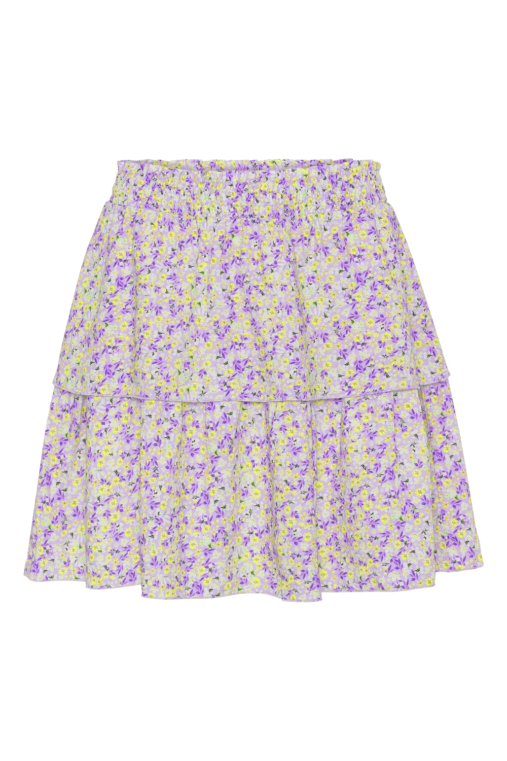 Sally Short Skirt Lilac / Yellow Flower