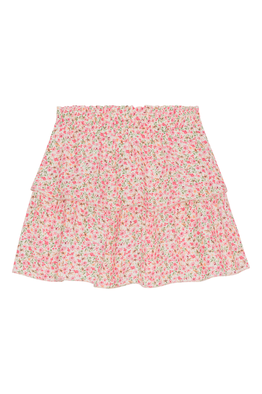 Sally Viscose Skirt Kids Light Pink Flower - Sample