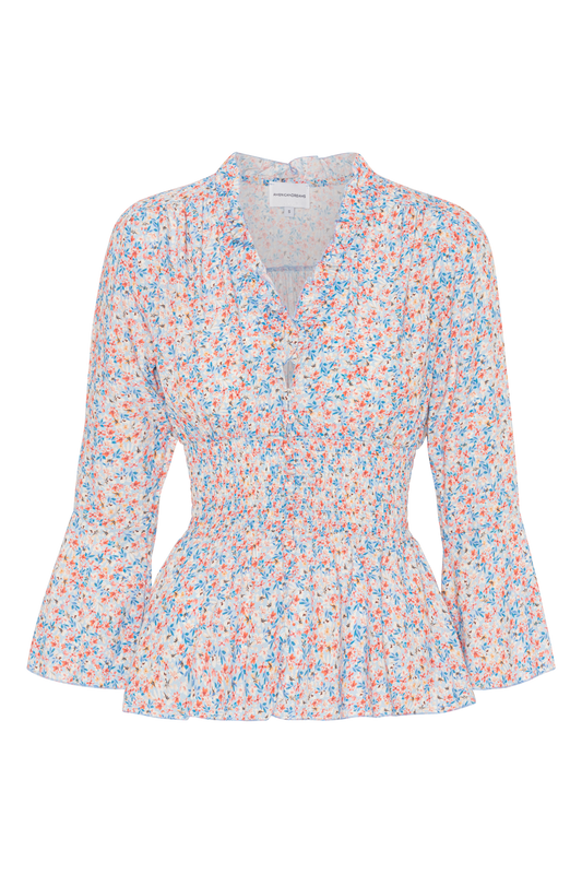 Sally Top Blue Flower