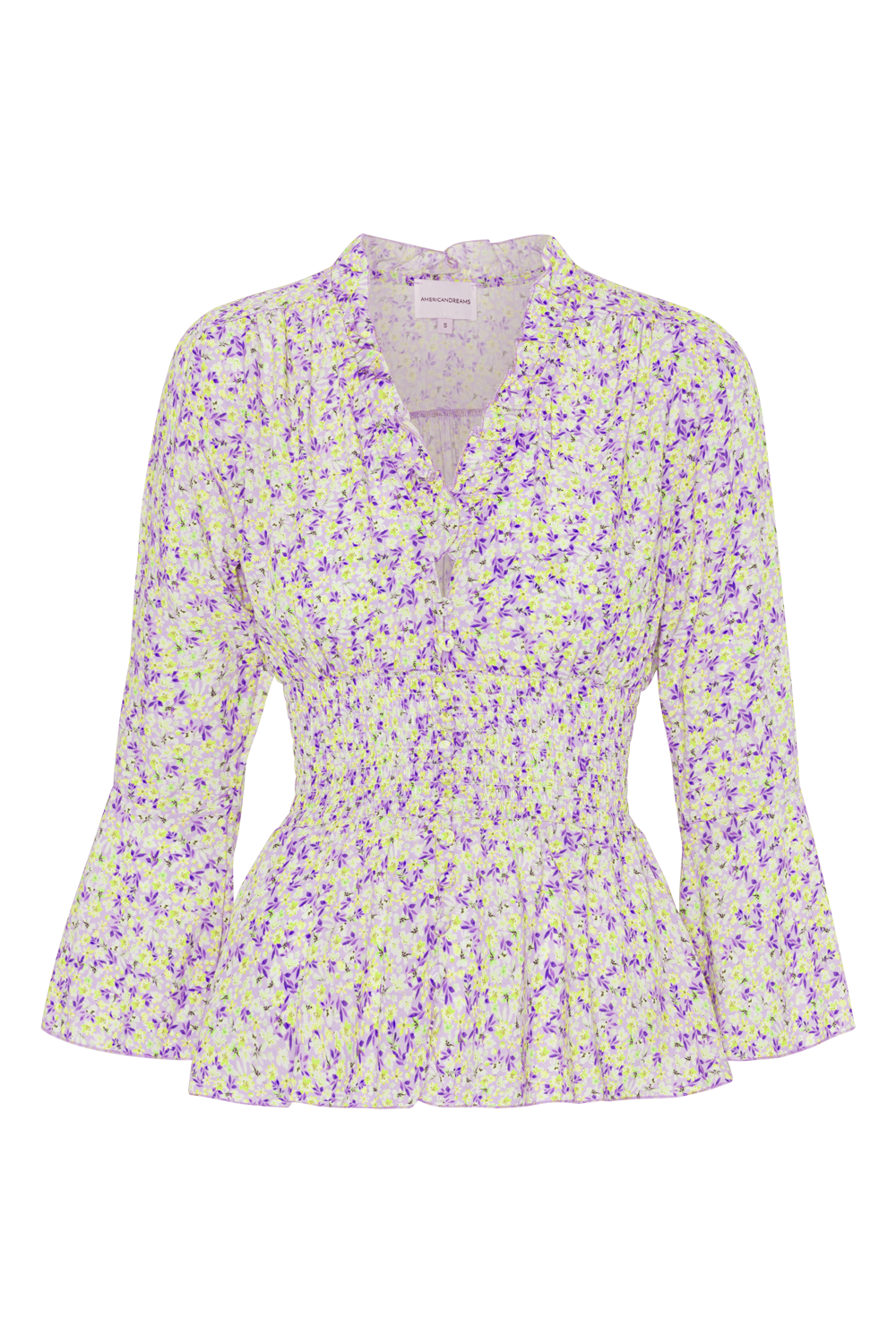 Sally Top Lilac/Yellow Flower