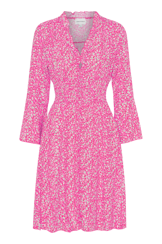 Sally Short Dress Pink Flower