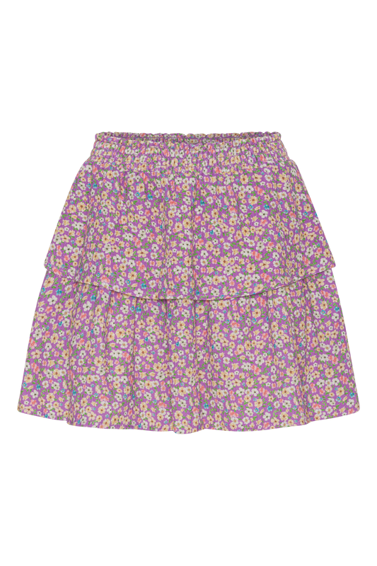 Sally Cotton Short Skirt Light Pink Flower