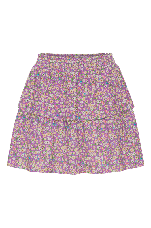 Sally Cotton Short Skirt Light Pink Multi Small Flower