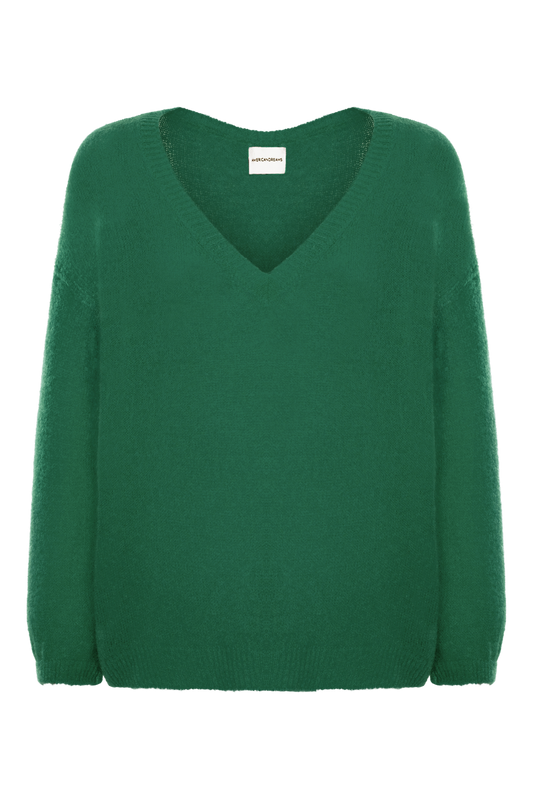 Silja V Neck Knit Jade Green