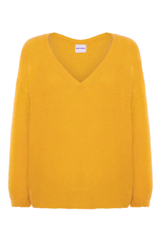 Silja V Neck Knit Yellow
