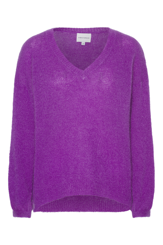 Silja V Neck Knit Deep Purple