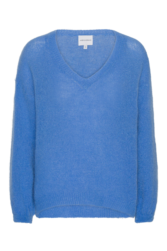 Silja V Neck Knit Sky Blue