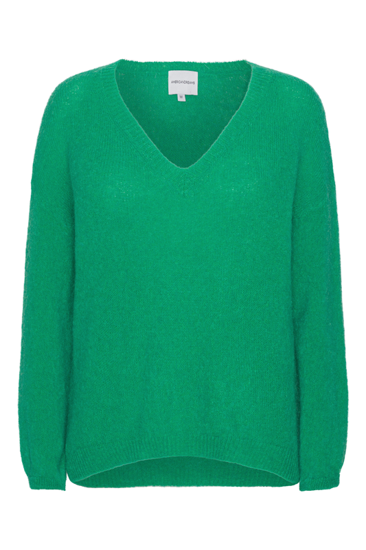 Silja V Neck Knit Emerald Green