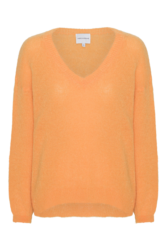 Silja V Neck Knit Light Orange