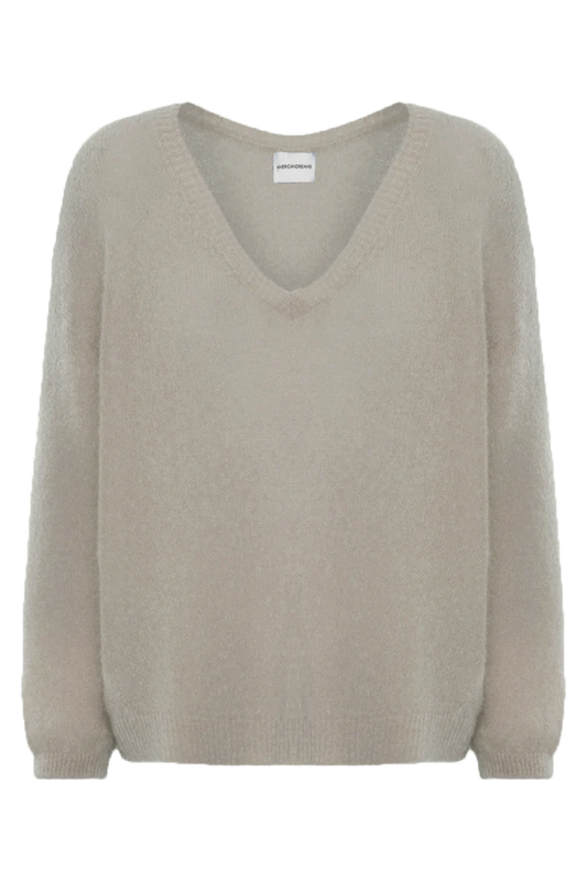 Silja V Neck Knit Beige