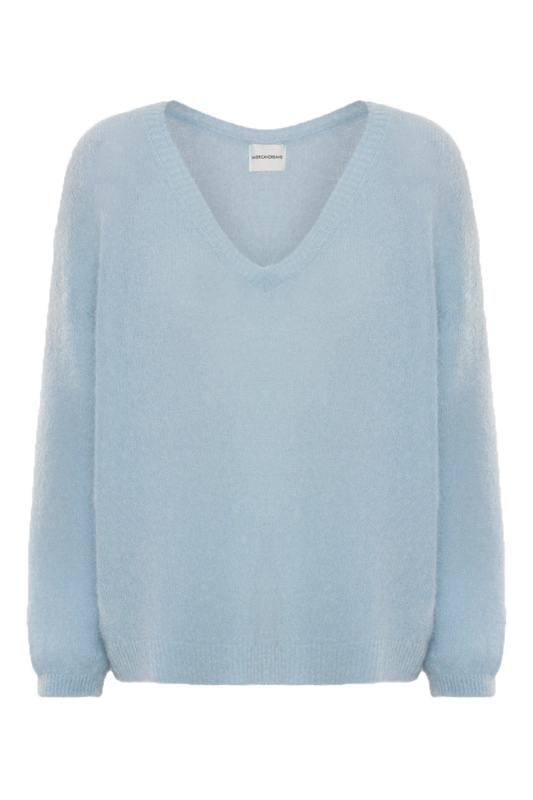 Silja V Neck Knit Light Blue