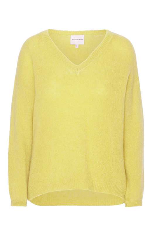 Silja V Neck Knit Light Yellow