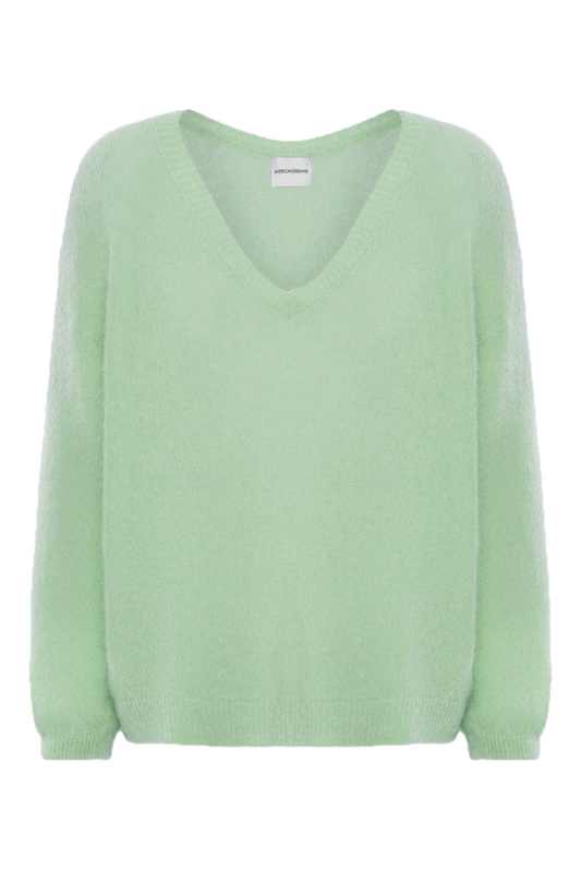 Silja V Neck Knit Mint Green
