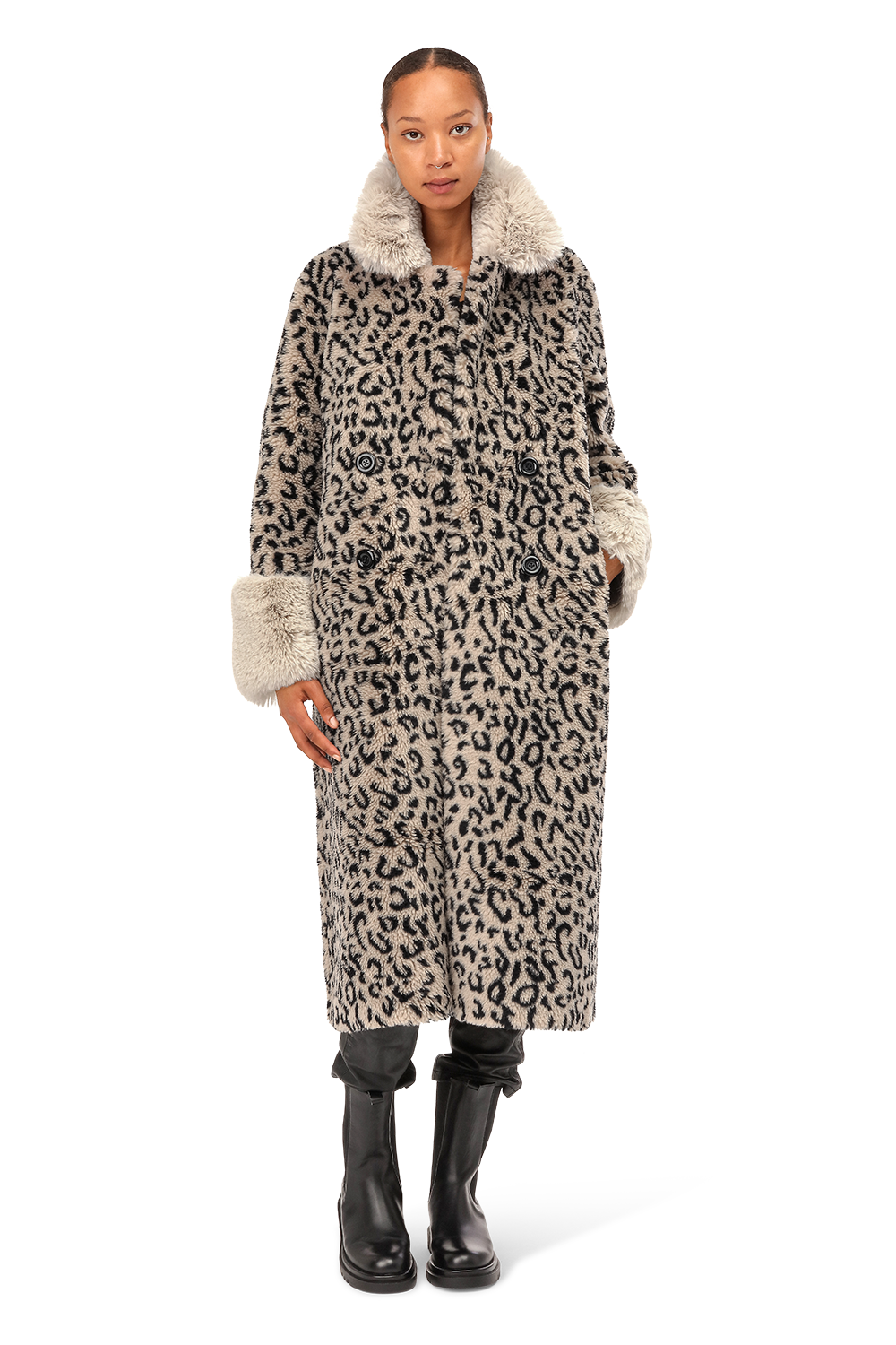 Fiona Long Wool Coat Beige Leo Sample