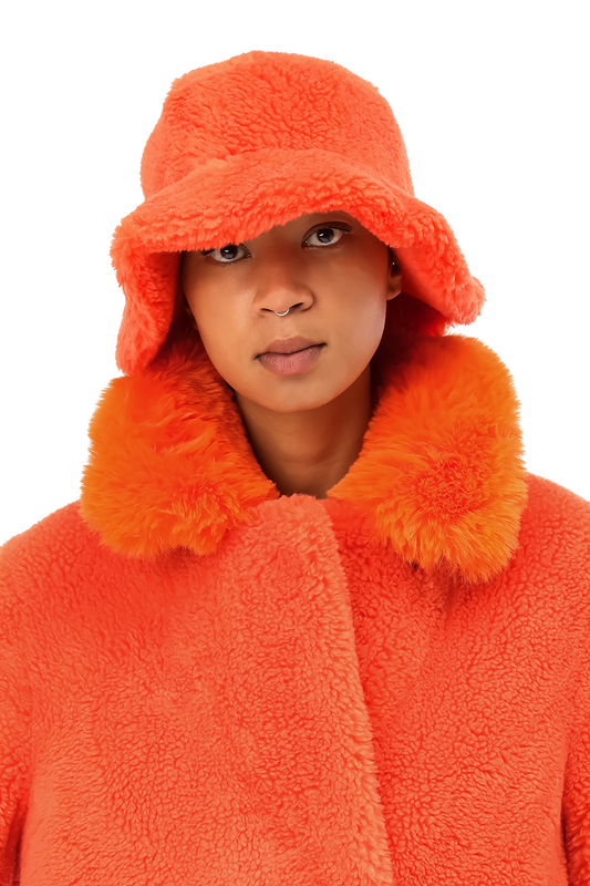 Maya Wool Bucket Hat Orange