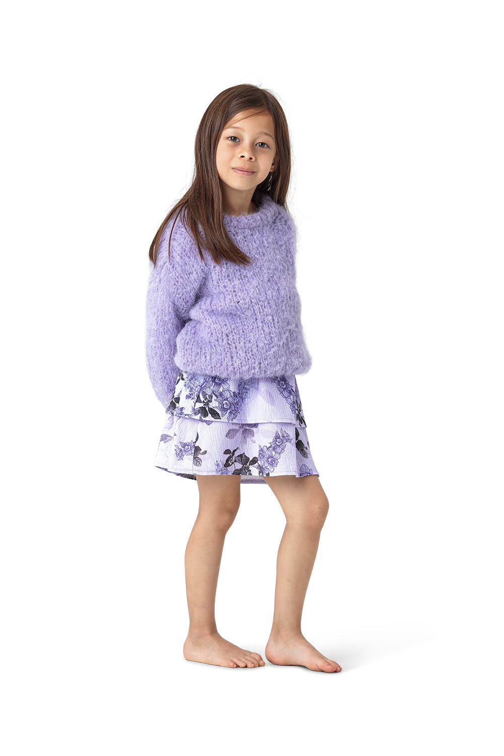 Leonnie Alpaca Pullover Kids Lilac - Sample