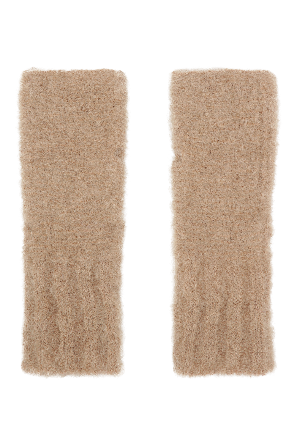 Tilly Fingerless Knit Gloves Medium Brown