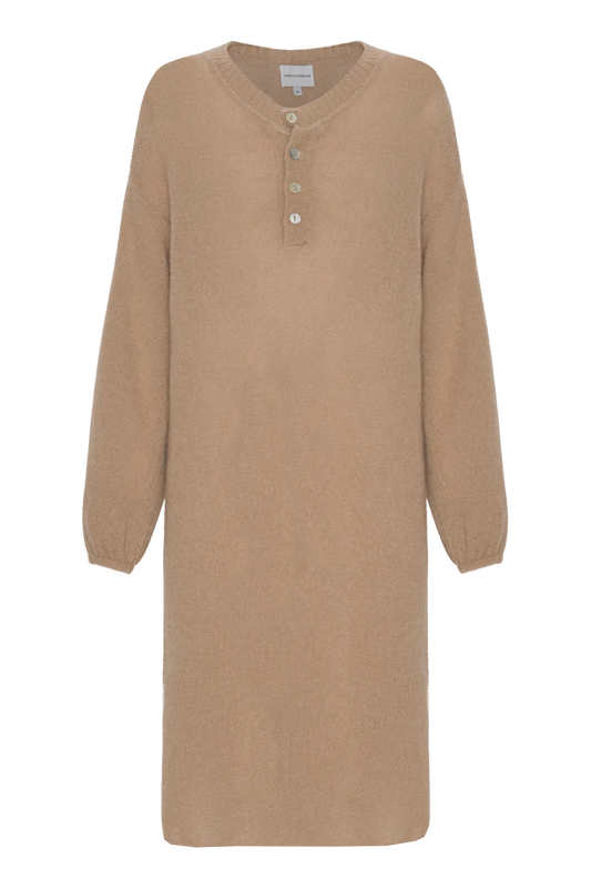 Zelma Dress Medium Brown - Sample