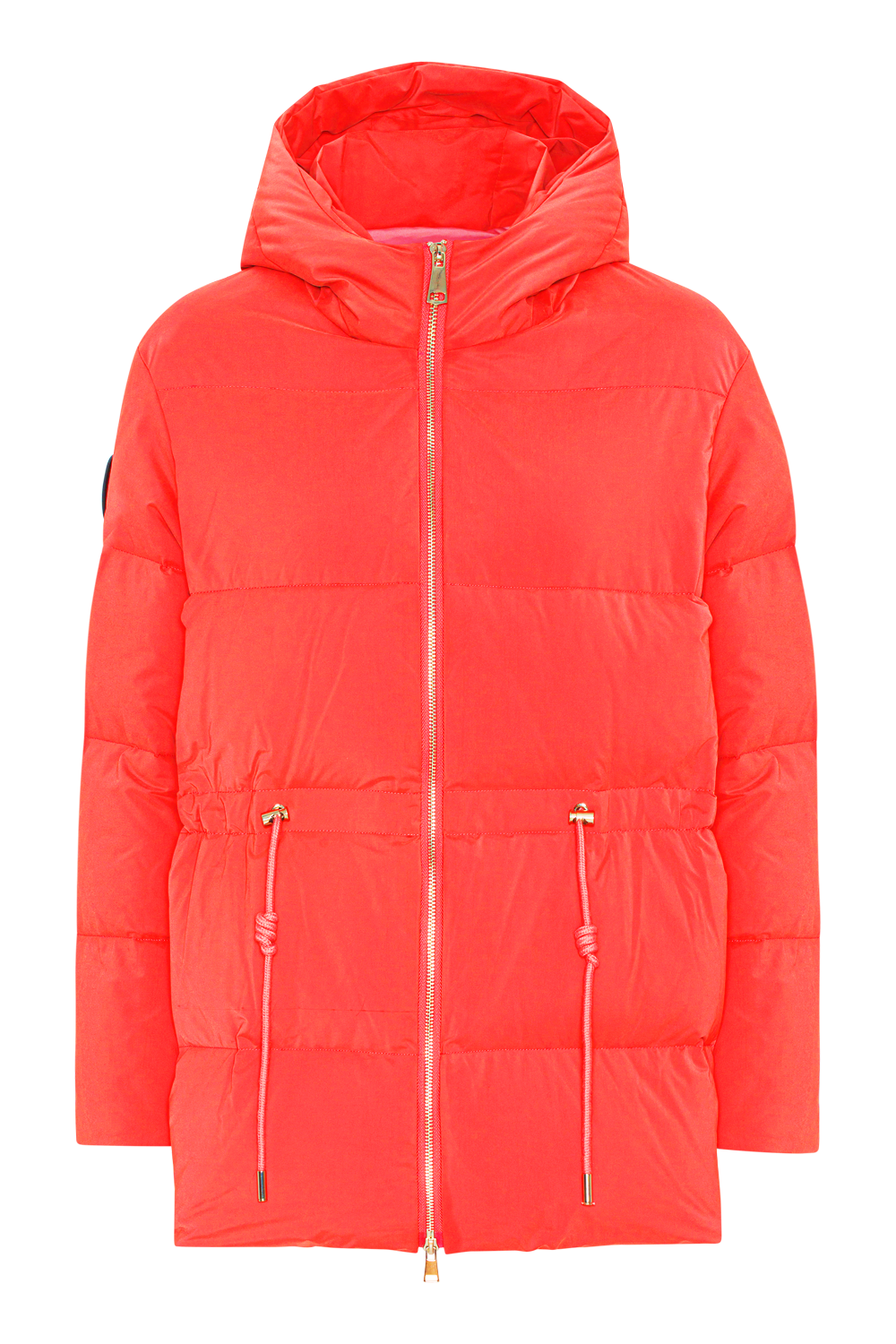 Zenya Midi Down Drawstring Jacket Red - Sample