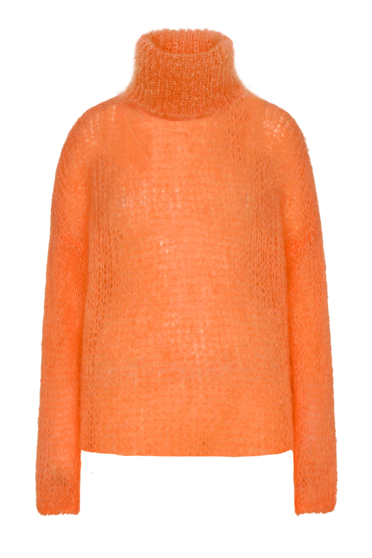 Livia LS Roll Neck Pullover Orange
