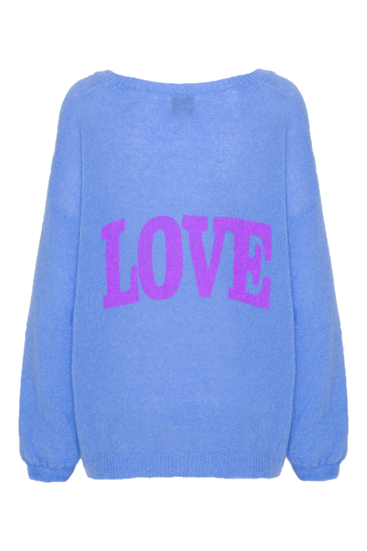 Silja Back Letters Sky Blue W/ Purple Letters (LOVE)
