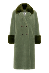 Fiona Long Wool Coat Green