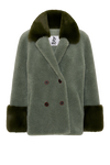 Fiona Short Wool Coat Green