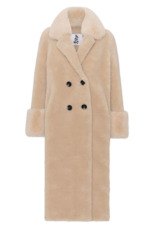 Fiona Long Wool Coat Beige