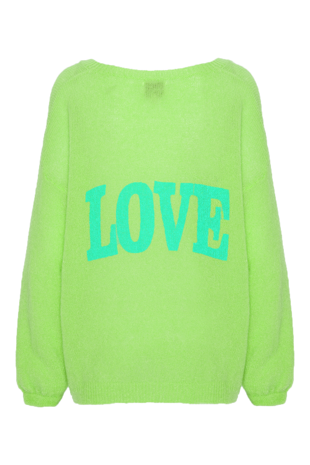 Silja Back Letters Lime Green W/ Turquoise Letters (LOVE)