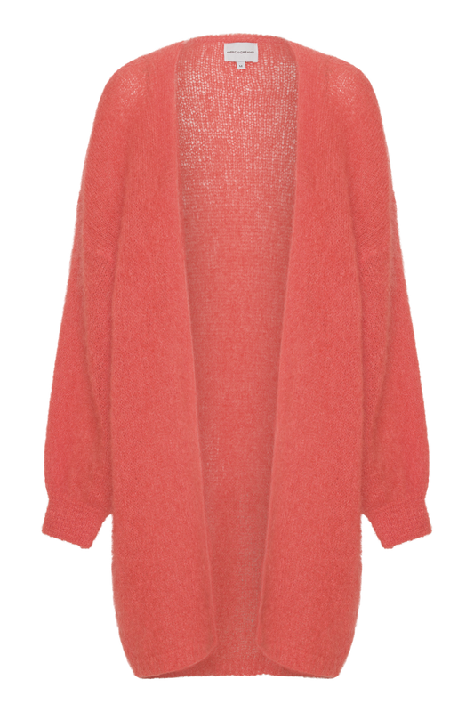 Lee Midi Cardigan Coral Red