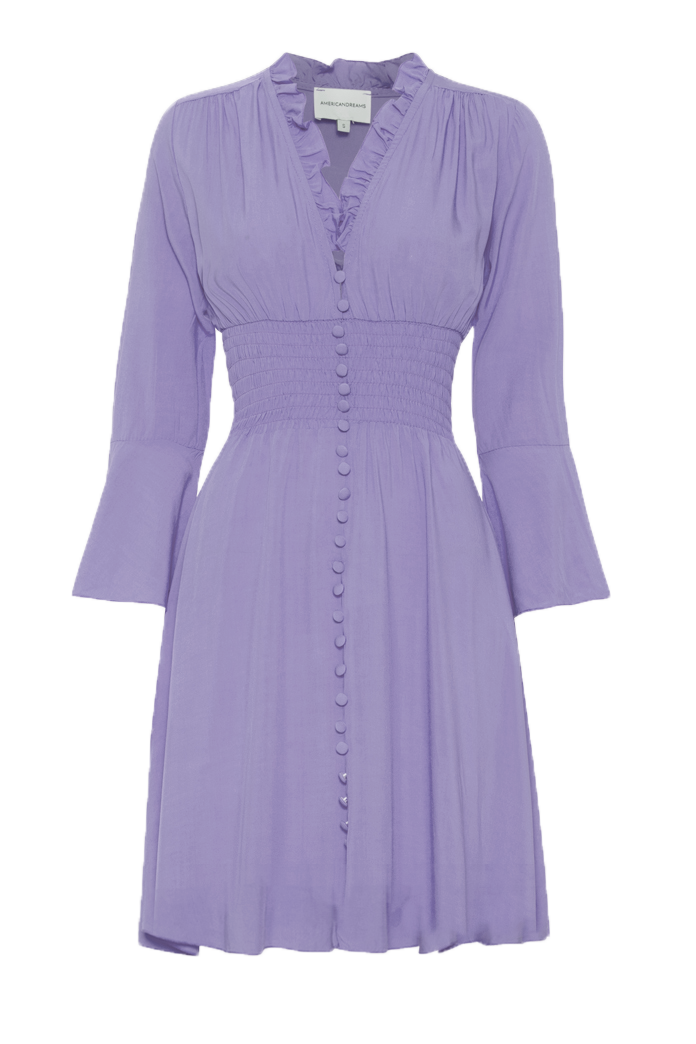 Sally Short Dress Solid Lilac