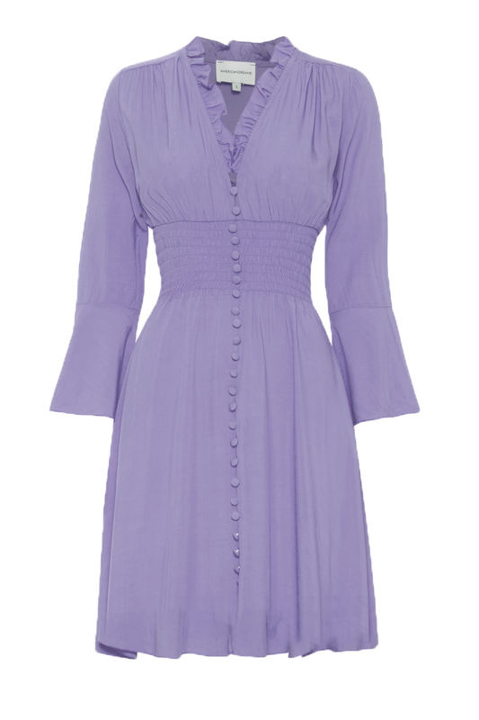 Sally Short Dress Solid Lilac