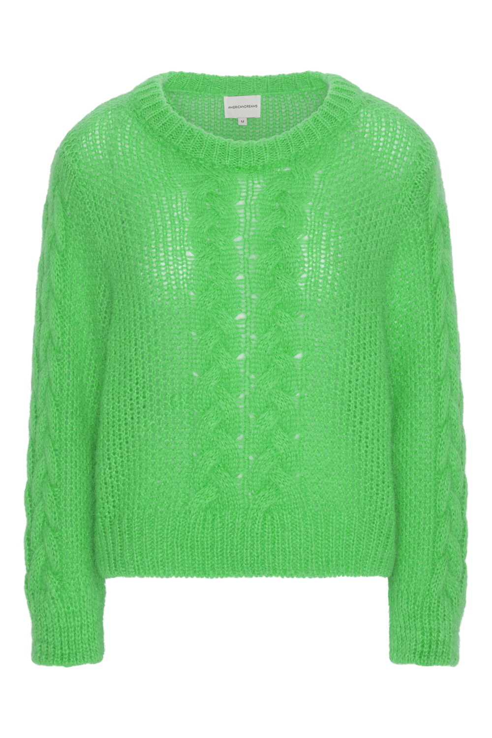 Louisa Cable Knit Pullover Emerald Green | Americandreams