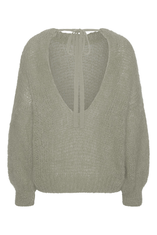 Toga Back Tie Mohair Pullover Beige