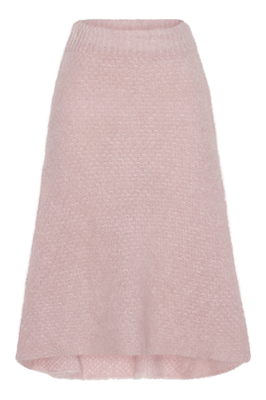 Adrienne Knit Skirt Midi Light Pink - Sample