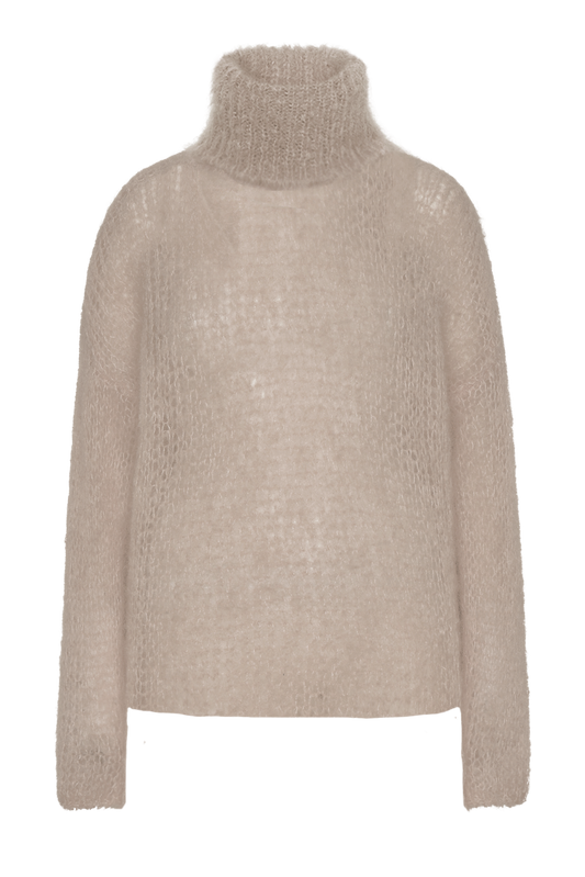 Livia LS Roll Neck Pullover Beige