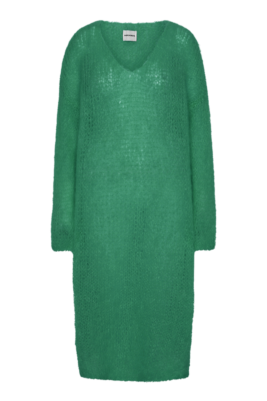 Camilla V Neck Mohair Dress Jade Green